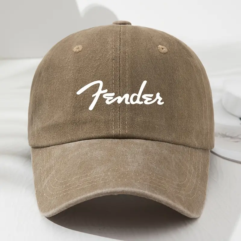 Fender retro men&#39;s cap beige adjustable back fits all - new - £7.47 GBP