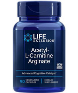 ACETYL-L-CARNITINE ARGINATE CELL BRAIN HEALTH 90 Caps 620mg LIFE EXTENSION - £22.49 GBP