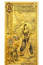 2023 New Hampshire Goldback $5 Five 1/200 Troy Ounce 24K Gold Note - $74.24