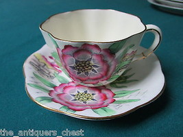 1940s  Vintage teacup  saucer Bone China Taylor Kent Longton England  ORIG [81] - £51.45 GBP