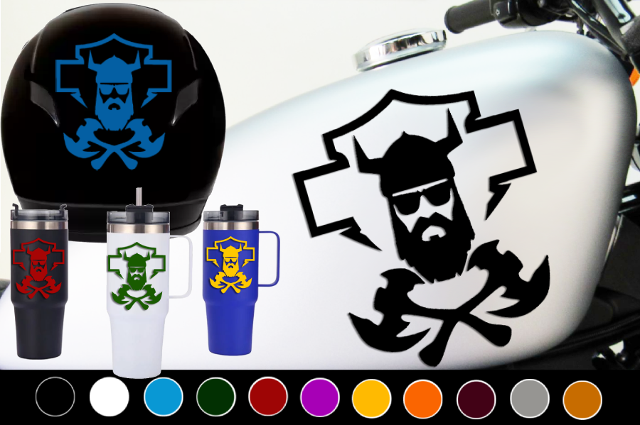 Biker Emblem Vinyl Decal Weatherproof Sticker For Harley Motorbikes Moto... - $2.96+