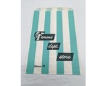 Famous Department Store Ottawa Illinois Striped Bag 7 1/2&quot; X 11&quot; - £20.24 GBP