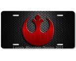 Star Wars Rebel Inspired Art Red on Mesh FLAT Aluminum Novelty License T... - $17.99
