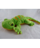 Ganz Webkinz Plush lemon lime Gecko green yellow 15&quot; Toy NO Code HM200 - $13.43 CAD