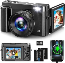 4K Digital Camera for Photography Autofocus 48MP Vlogging Camera for YouTube - £53.01 GBP