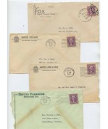 4 Illinois Hotel Covers 1930&#39;s Nelson Orlando Parkside Fox Hotels - £13.98 GBP