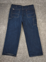 Big Mac Workwear Carpenter Jeans Men 40x30 Blue Denim Straight Construct... - £19.54 GBP