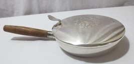 Eisenberg-Loranzo NY Vtg Silent Butler Crumb Ash Silver Plate Wood Handle Italy - £23.43 GBP