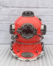 New Diving Helmet Antique US Navy Mark V 18&quot; Red Scuba Deep Sea Diver&#39;s ... - £165.41 GBP