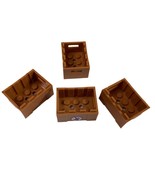 Lego Brown Container Crate with Handholds 30150 3 x 4 x 1 Lot of 4 u - £9.74 GBP