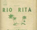 Rio Rita Program NORD Light Opera Krewe of Pandora 1950 New Orleans Mard... - £59.65 GBP