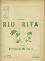 Rio Rita Program NORD Light Opera Krewe of Pandora 1950 New Orleans Mard... - $74.17