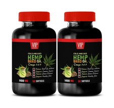 hemp oil pills - Hemp Seed Oil 1400mg (2) - balance hormones naturally - £23.06 GBP