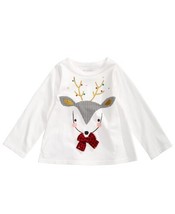 First Impressions Infant Boys Reindeer Applique T-Shirt,Angel White,24 M... - £12.48 GBP