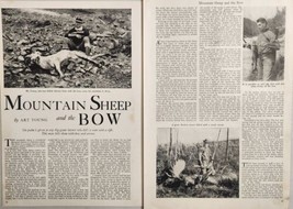 1928 Magazine Photo Mountain Sheep,Alaskan Moose &amp; Fish Bow &amp; Arrow Hunter - £13.80 GBP