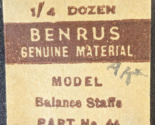 NOS NEW Genuine Pack of 3 - Benrus Watch Cal. AK - Balance Staff Part# 44 - $14.84