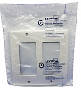 Leviton Decora White antimicrobial 2 Gang Wallplate Wall Plate NEW lot of 5 - $14.84