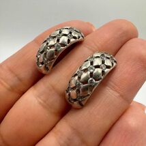 Vintage 925 Sterling Silver Ukrainian Earrings with Cubic Zirconia - $120.00