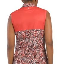 NWT Ladies Bermuda Sands Orange & Black Carmine Sleeveless Golf Shirt - M L & XL image 2