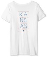 NWT NCAA Kansas Jayhawks Women&#39;s Medium White Front/Back V-Neck Tee Shirt - $323.05 MXN