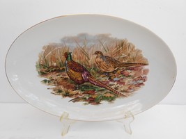 Naaman Israel Porcelain Game birds platter 14 3/4&quot; pheasants hunting - $39.59