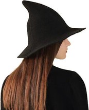 Wool Witch Hats for Women Halloween Witchy Hat Costume Knit Girls Witches Spire  - £15.96 GBP
