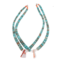 Vintage Santo Domingo turquoise, coral, and spiny oyster Jaclas - $227.70