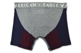 American Eagle Mens Navy Gray Red ColorBlock 6&quot; Classic Boxer Briefs, XS 8452-6 - £15.46 GBP