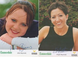 Ollie angie reynolds emmerdale 2x signed cast card s 154708 p thumb200