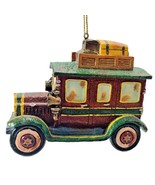 Old Fashioned Antique Automobile Car Christmas Tree Ornament Folkart Vin... - £11.76 GBP