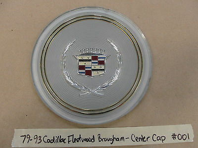 79-93 Cadillac Fleetwood Brougham RWD HUBCAP CENTER CAP CREST WREATH EMBLEM #001 - £27.23 GBP