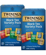 Twinings Black Tea Variety Pack, 4 Flavors, 2x20ct Boxes (40 Total Tea B... - $280.38 MXN