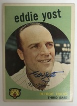 Eddie Yost (d. 2012) Signed Autographed 1959 Topps Baseball Card - Detroit Tiger - £11.79 GBP