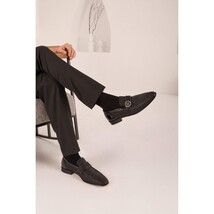 The Monarch Black Leather Men Dress Shoe image 12