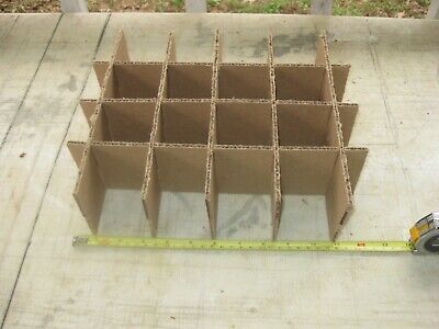 Cardboard Dividers 5 Sets 12 X 10&quot; X 3&quot; High 16 cell Priority Mail Box B1 - $3.56