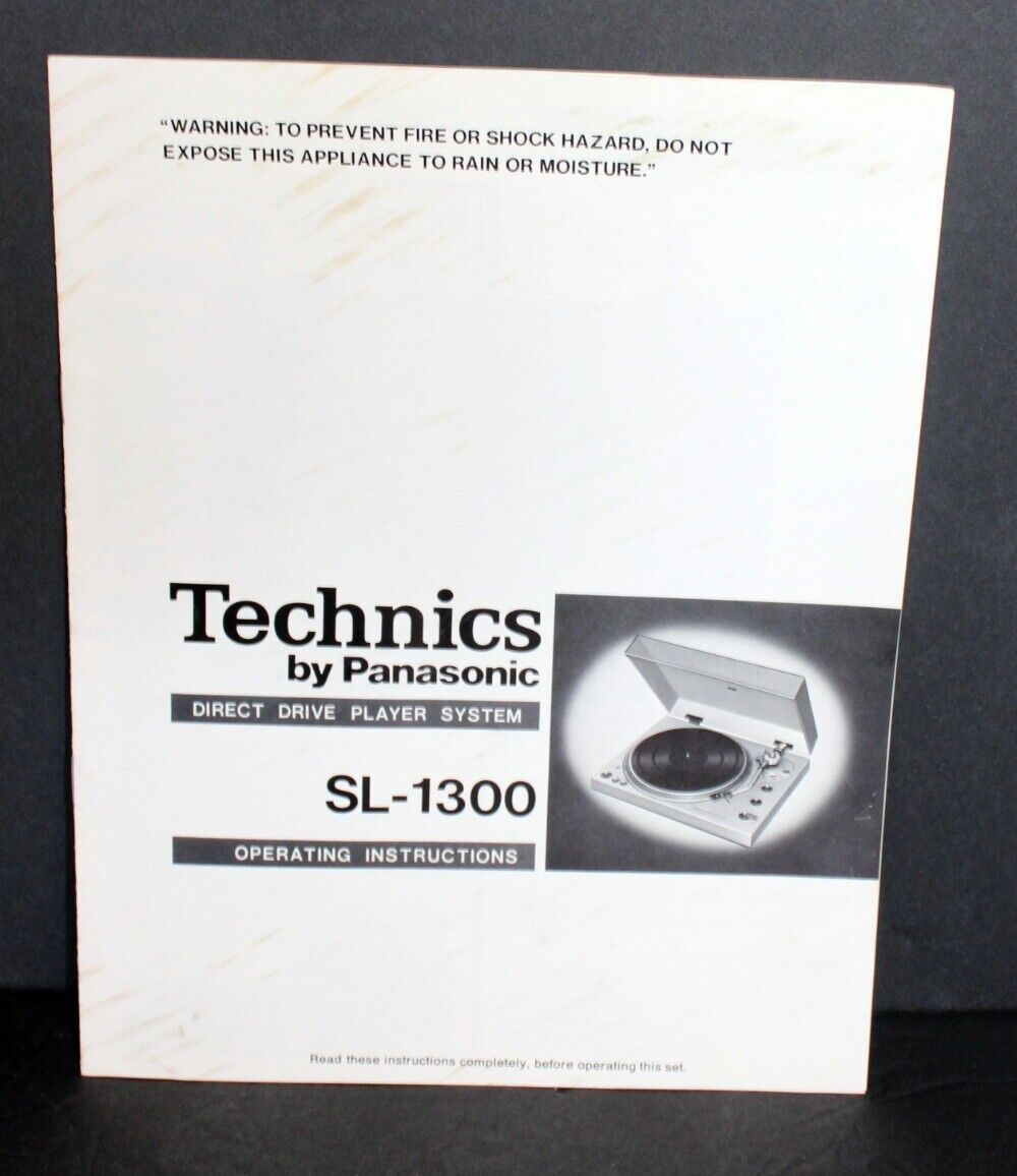 Technics SL-1300 Direct Drive Turntable OEM Handbook of Operating Instru... - $24.99