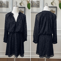 Zara Combination Mini Dress Black Texture Chiffon $50 XS - $458.62 MXN