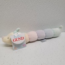 Gund Mini Tinkle Crinkle Plush Caterpillar Baby Rattle Pastel Rainbow Worm NEW! - $34.55