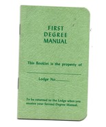 Unused First Degree Manual Booklet-17 pages-Masonic - $92.80 MXN