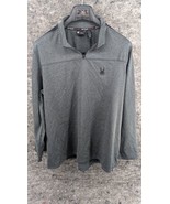 Spyder, Mens Activewear ¼ Zip Pullover Sweater Shirt CHARCOAL HEATHER XL - $15.98