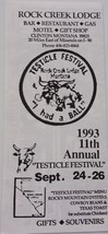 Vintage Rock Creek Lodge Clinton Montana Testicle Festival  Brochure 1993 - $3.99