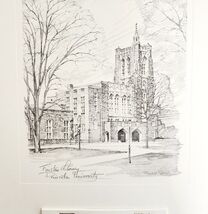 Princeton University 1967 Calendar Gravure Firestone Library College DWNN10 - $70.06 CAD