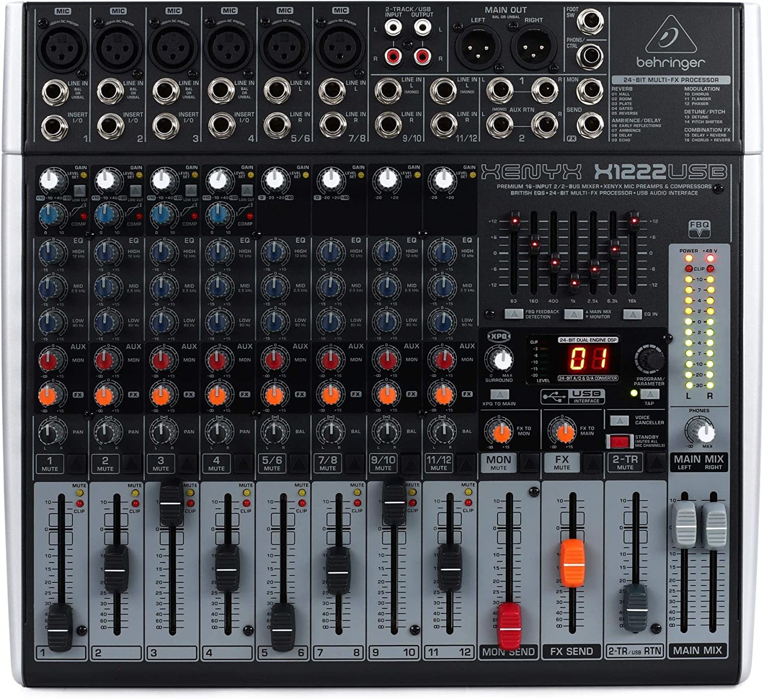 Primary image for Behringer Xenyx X1222USB Mixer with USB and Effects