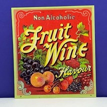Label soda pop ephemera advertising vintage paper sign Fruit Wine flavou... - £7.74 GBP
