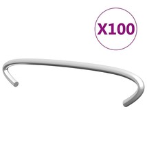 vidaXL Galvanized Steel Gabion Hooks - 100 Pcs, 3.9 ft Long, Heavy Duty - €73,37 EUR