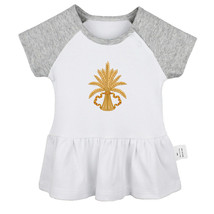 Babies Nature Wheat Pattern Dresses Newborn Baby Girls Princess Dress Ki... - £10.24 GBP