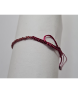 Red Garnet Bracelet, Adjustable Beaded Bracelet, Dainty Gemstone Bracelet, - $10.27 CAD