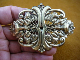 CB-FLO-20 FLOWER hibiscus brass flowers Barrettes French barrette - £19.70 GBP