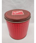 Vintage Red Mrs Fields Empty Cookie Tin 4 1/4&quot; X 4 3/2&quot; - $14.93 CAD