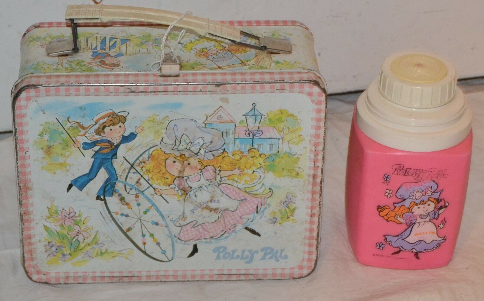  Vintage Polly Pal Metal Lunch Box w/ Thermos - £44.17 GBP